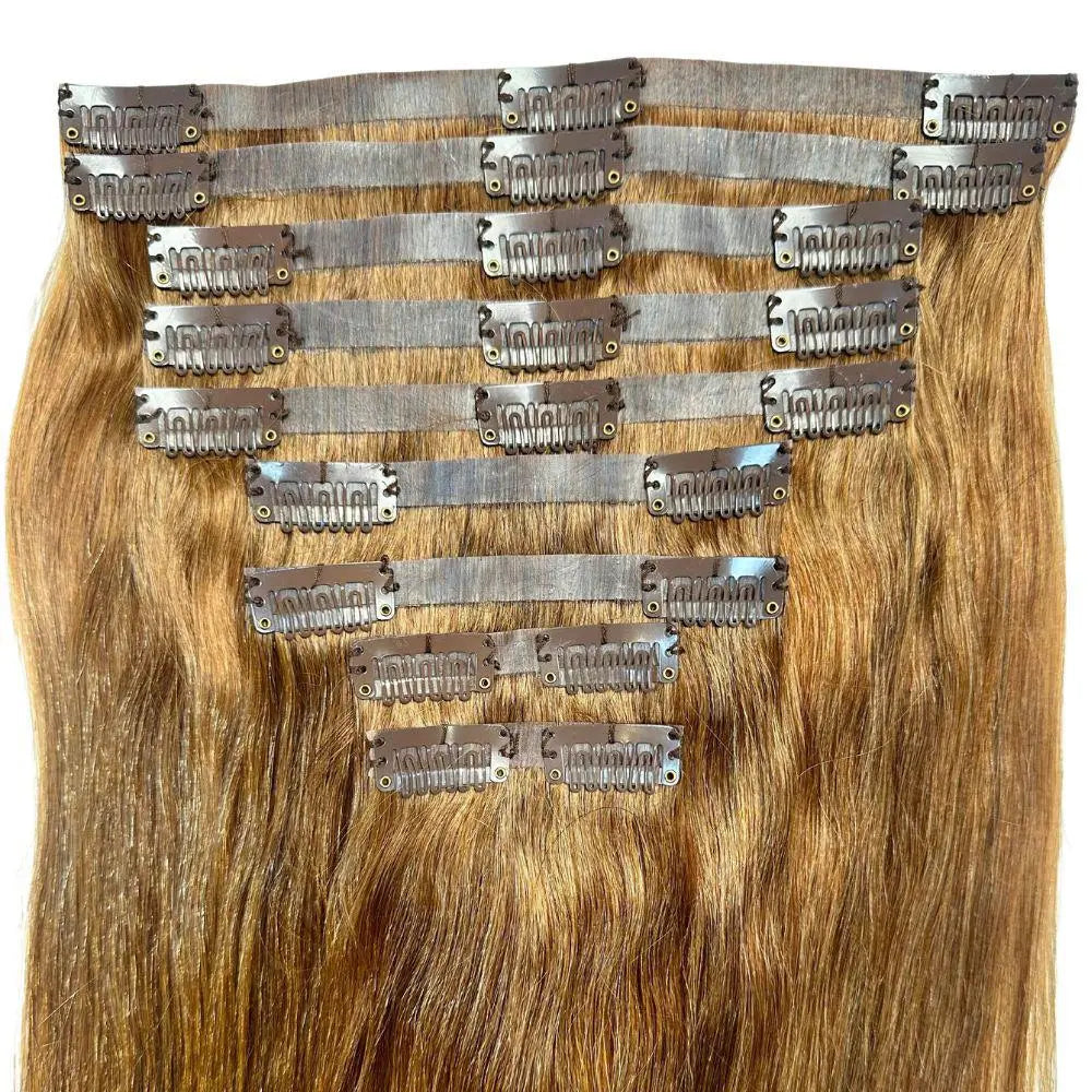 Auburn Seamless Clip-In HookedOnBundles Virgin Hair